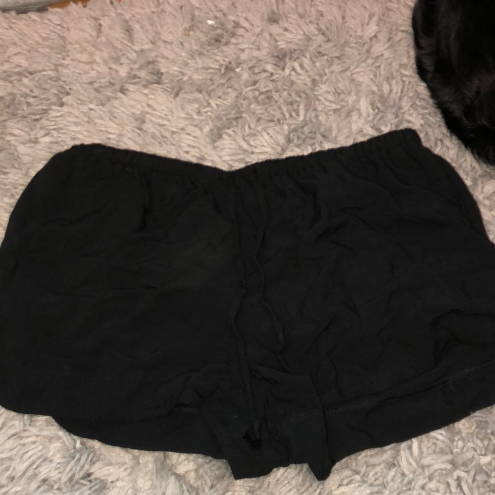 Black Flowy Shorts